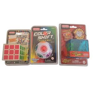 Puzzle Toy Bundle – Color Shift Ball, Click Cube & Puzzle Pad Brain Teasers Set